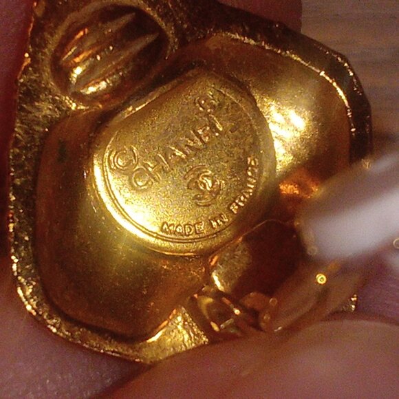 Chanel Vintage Dangle Earrings Clip-On Rare - Picture 10 of 17